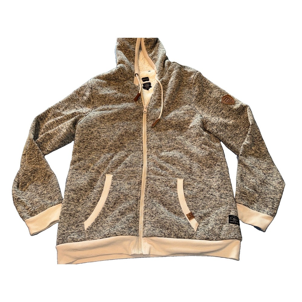 Buffalo David Bitton Men's Sherpa Lined Full Zip Marled Hoodie XL